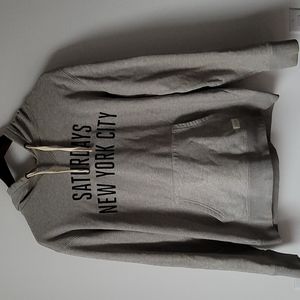 Saturdays Surf NYC Hoodie Grey Size Medium